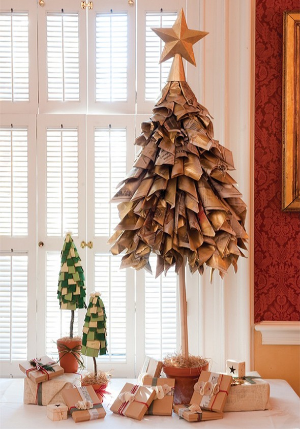 #10 Newspaper Christmas Tree