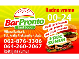 Fast food Pronto Bar